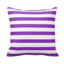 Purple and White Stripes Throw Cushion